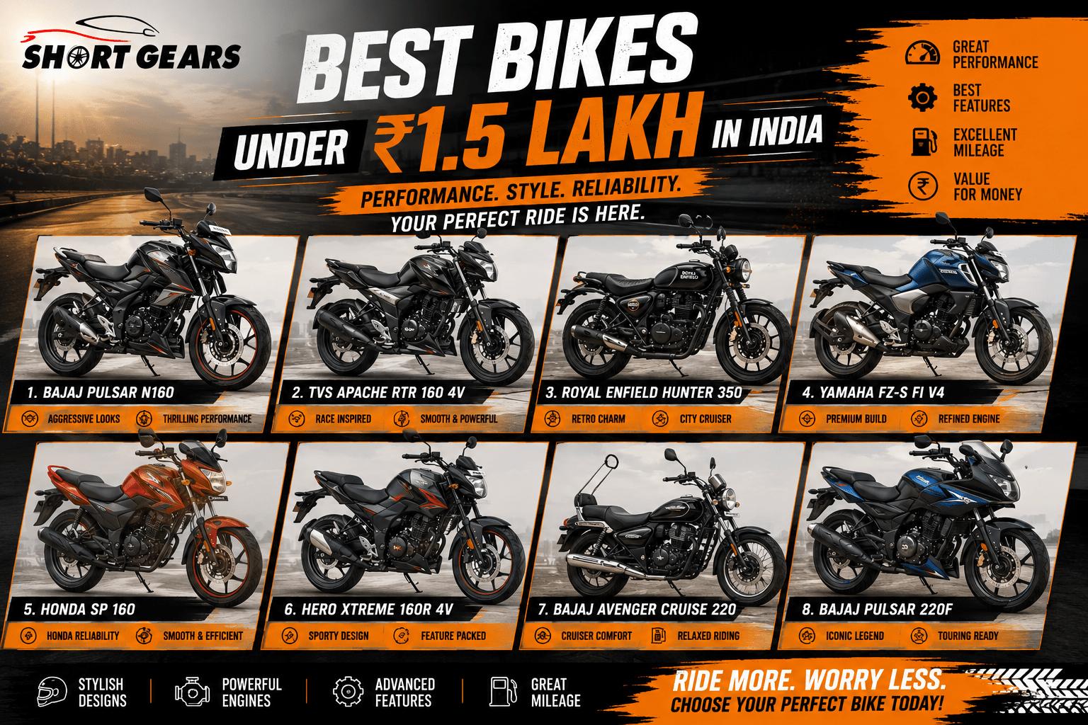 You are currently viewing Best bikes under 1.5 lakh in India